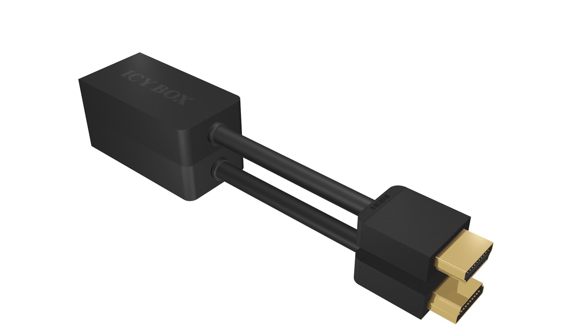 CABLU video Icy Box HDMI la VGA, aluminiu, negru, "IB-AC502"