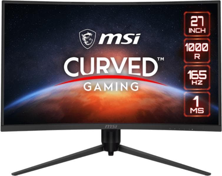 MONITOARE MSI - gaming Optix G271CQR 27inch curved 2560x1440 WQHD 165Hz 1ms 2xHDMI 1xDP Kensington Lock VESA Mounting 75x75mm "OPTIX G271CQR"
