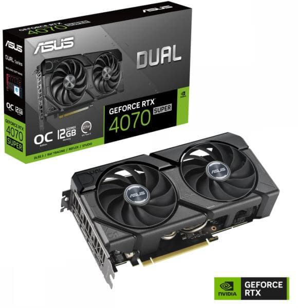 PLACI VIDEO Asus VGA PCIE16 RTX4070 SUPER 12GB "DUAL-RTX4070S-O12G-EVO"