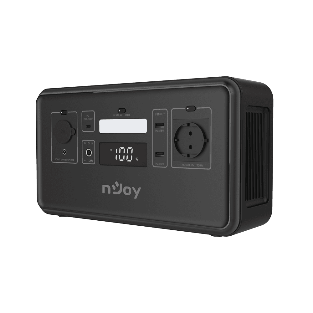 nJoy | ESPS-30TBBIF-CT012 | Power Base 300|Statie portabila stocare energie|Exterior|300W|6 porturi alimentare|4 moduri reincarcare | Management software "ESPS-30TBBIF-CT012"