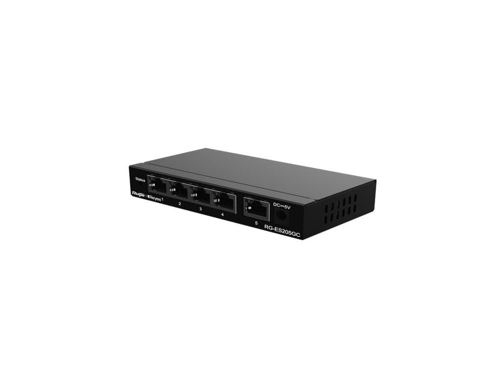 Switch Reyee, RG-ES205GC, 5-Port GigabitSmart Cloud Mananged PoE Switch, RJ45 "RG-ES205GC"