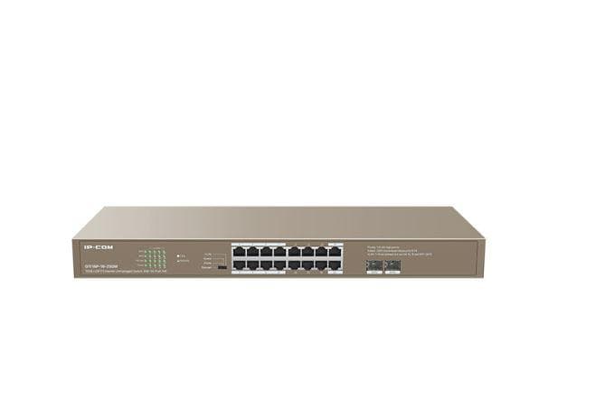 IP-COM 16-PORT GIGABIT SWITCH POE "G1118P-16-250W"