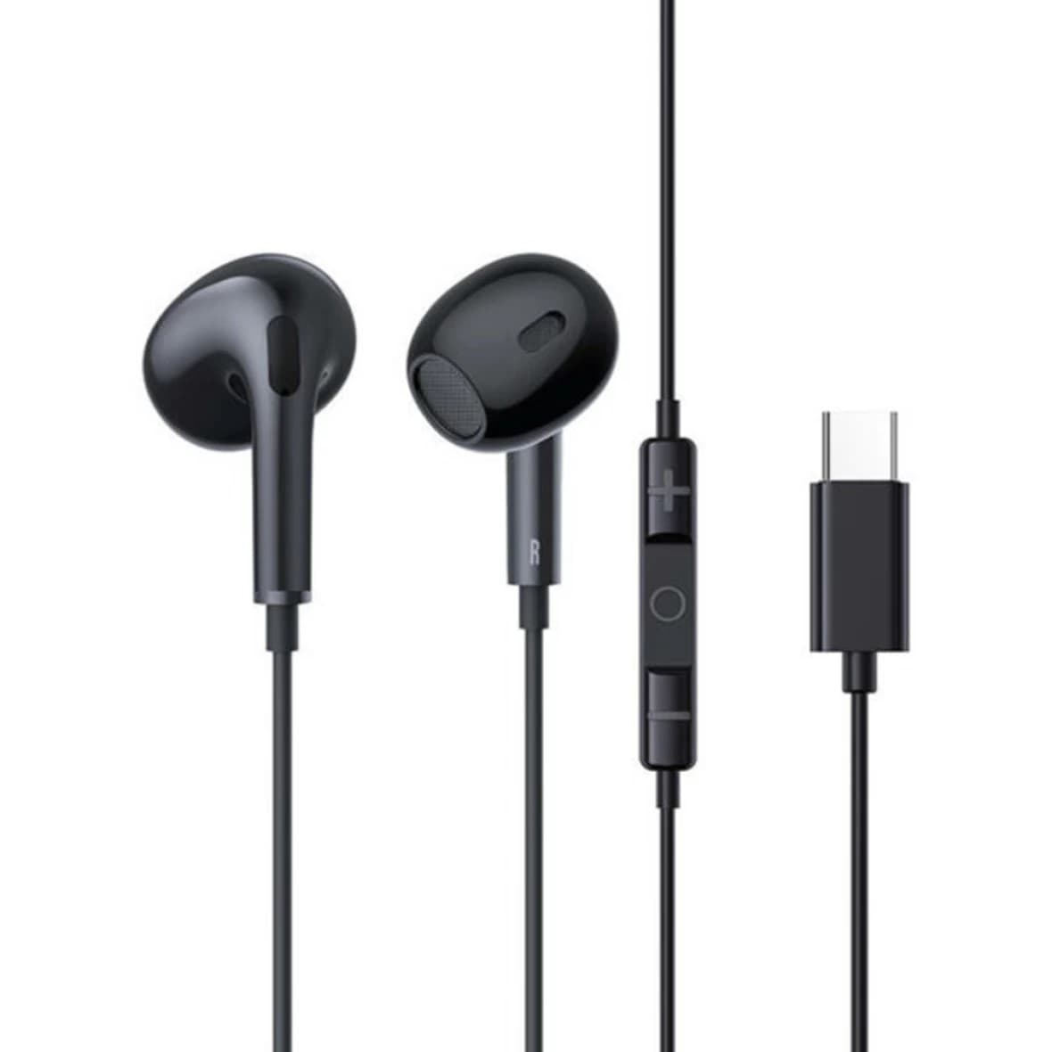 CASTI Baseus Encok CZ17, pt smartphone, control volum + microfon pe fir, conectare prin cablu USB Type-C, lungime cablu 1.1m, negru "A00170000113-Z1" - 6932172655891