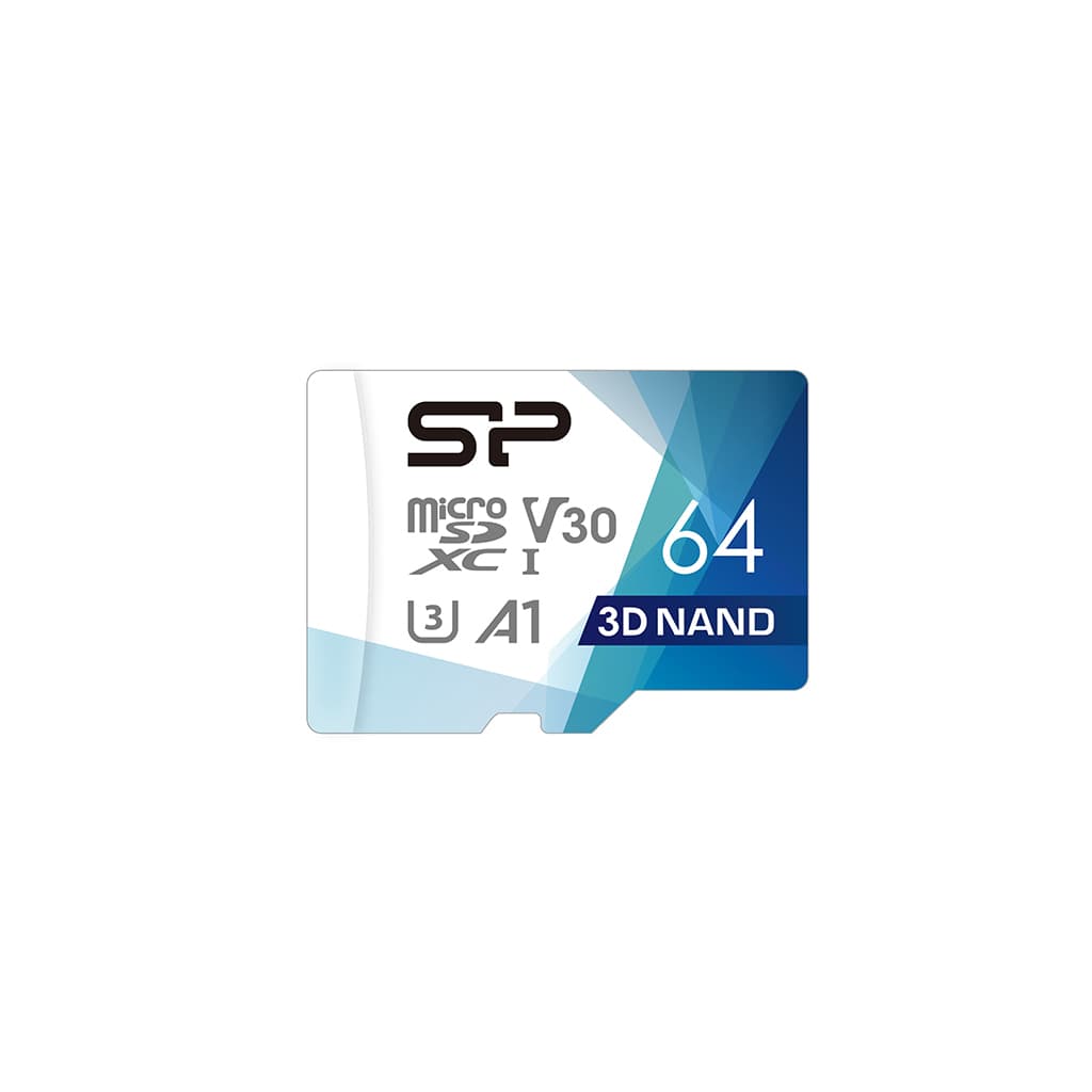 Card memorie Silicon Power memory card Superior Pro Micro SDXC 64GB UHS-I U3 V30 +adapter "SP064GBSTXDU3V20AB"