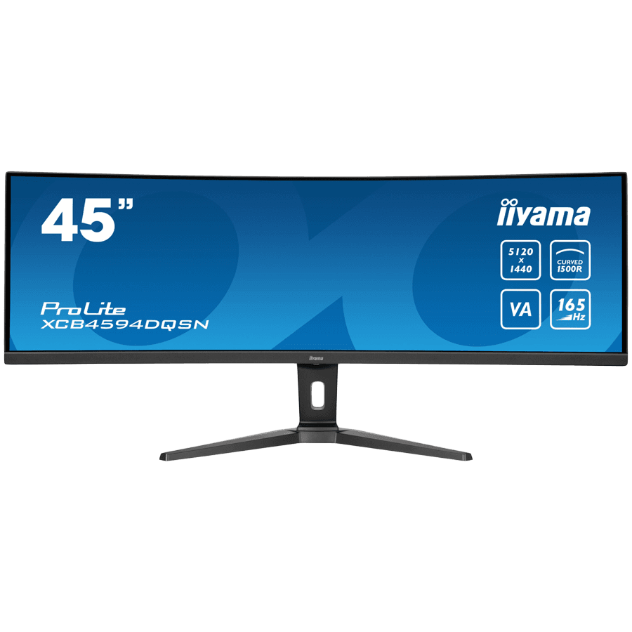 IIYAMA Monitor LED XCB4594DQSN-B1 45" Dual QHD VA with KVM switch,USB-C 90W dock and RJ45 5120x1440/165Hz 32:9 450cd/m2 3000:1 0.8ms, HDMI DP USB-C RJ45 Hub "XCB4594DQSN-B1"