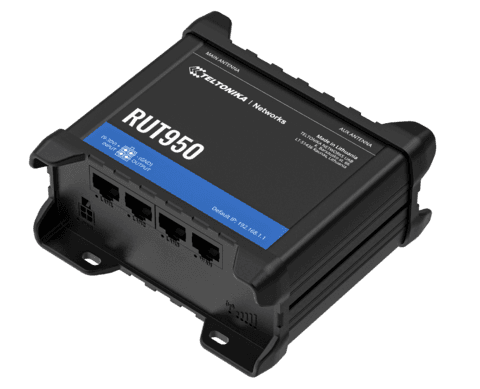 ROUTER LTE Teltonika, 1 x WAN port 10/100 Mbps, 3 x LAN port 10/100 Mbps, Wi-Fi 802.11b/g/n, 4G (LTE) Cat 4 viteza max. 150 Mbps, 3G 21 Mbps, 2G 236.8 kbps "RUT950"