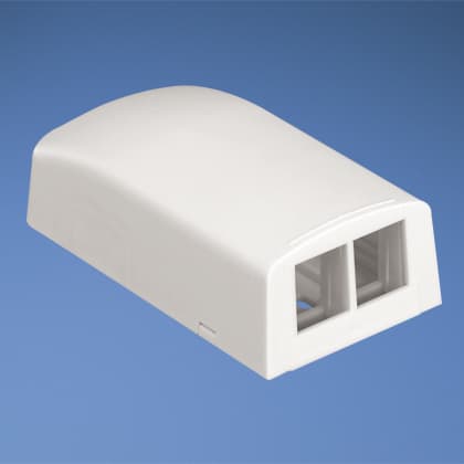 PANDUIT 2 position surface mount box for NetKey modules arctic white w/adhesive "NK2BXAW-A"