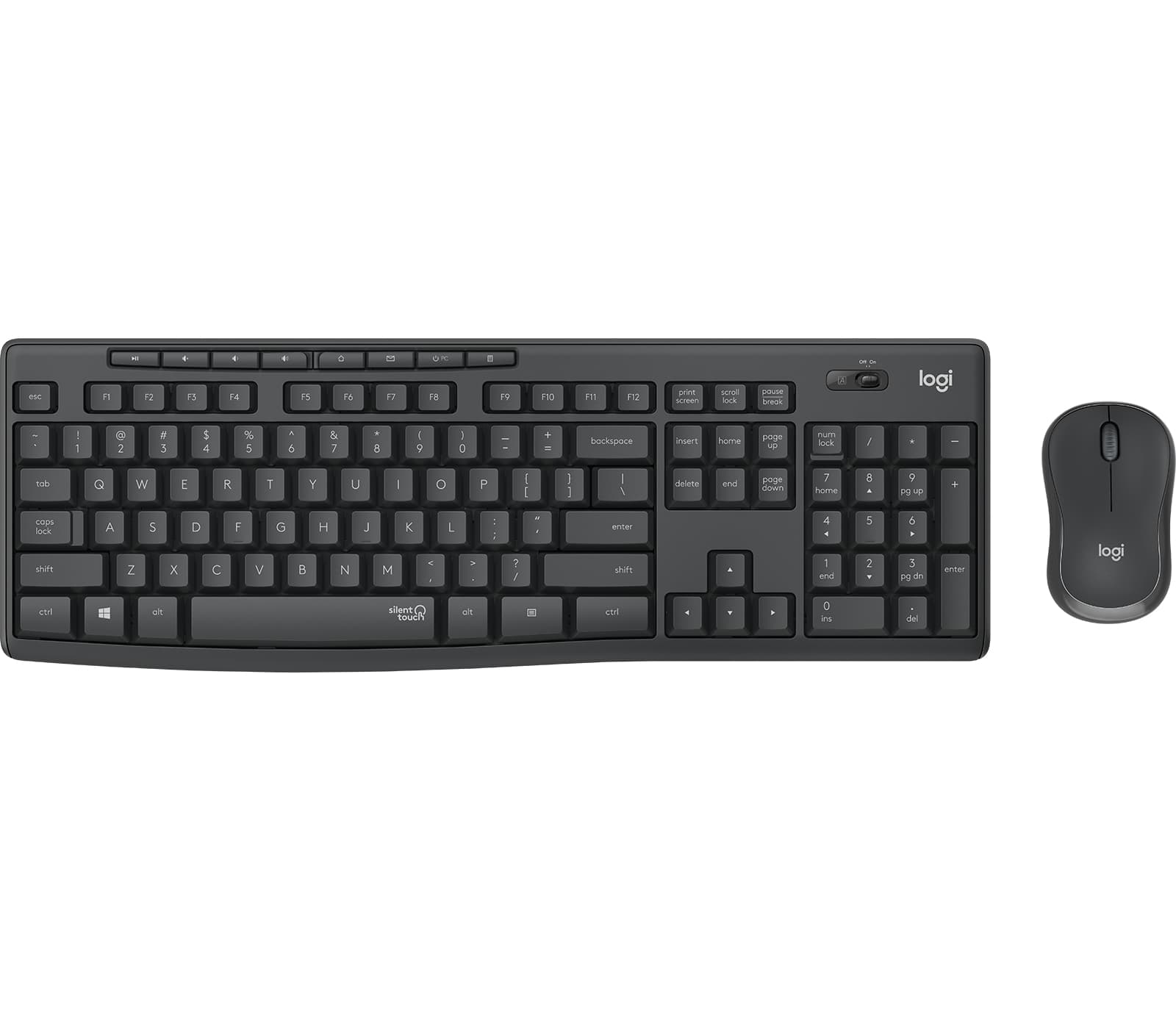 Tastatura MK295 Silent Wireless Combo - GRAPHITE "920-009871"