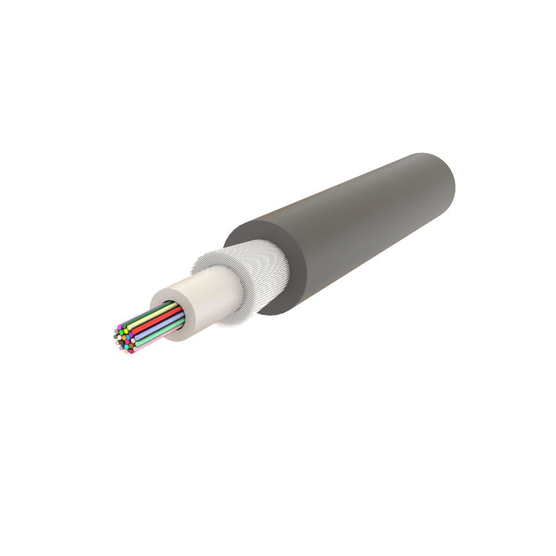 Cablu fibra optica 4 fibre, SM OS2, 1200N, PE, in gel, protectie UV, apa, rozatoare, int/ext - SAMM "004F-A-D1Q(ZN-GY)B2Y-1x4-2D-1.2kN"
