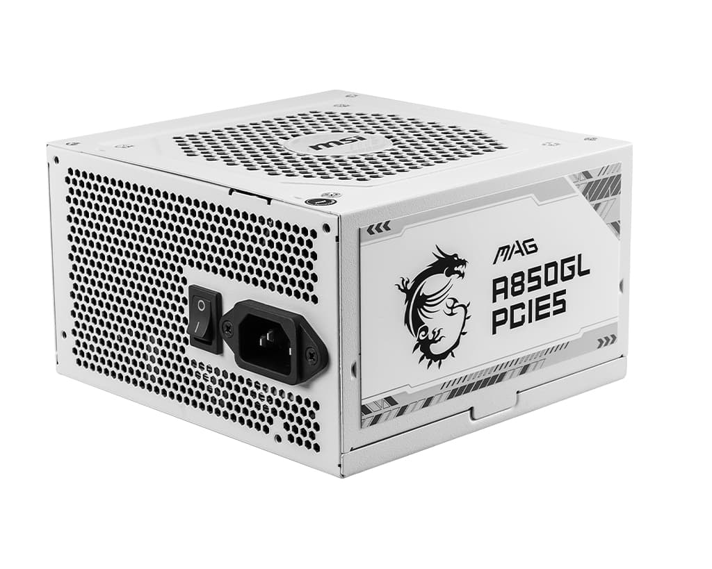 Sursa MSI MAG A850GL PCIE5 WHITE 850W 120mm 80plus Gold aPFC "306-7ZP8A24-CE0"