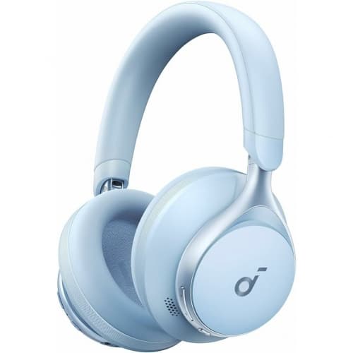 Casti Anker "Soundcore Space One", Over-Ear, utilizare multimedia, Bluetooth 5.3, wireless, durata baterie pana la 55 ore, Noise cancelling, ANC, 3 x mic, albastru, "A3035G31" - 0194644138813