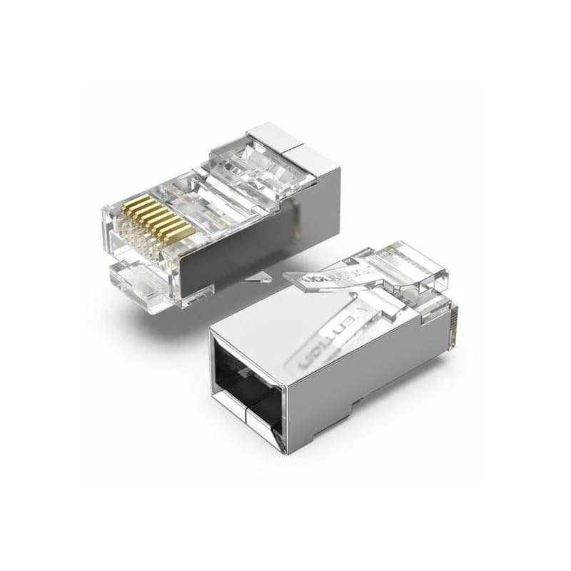 Mufe RJ-45 FTP Vention, Cat. 5e, 50 buc per set, transparent, "IDAR0-50" - 6922794744127