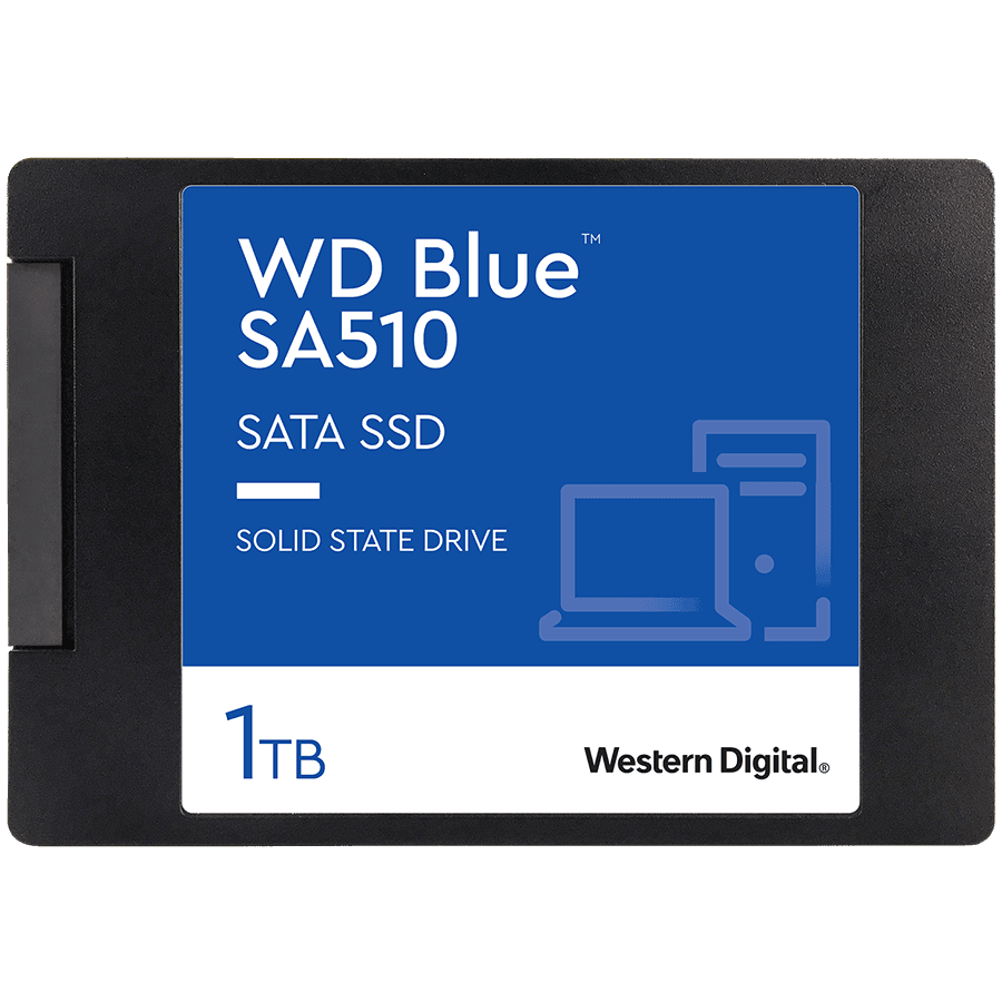 WD Blue SA510 SSD 1TB SATA III 6Gb/s cased 2.5inch 7mm internal single-packed "WDS100T3B0A-00AXR0"