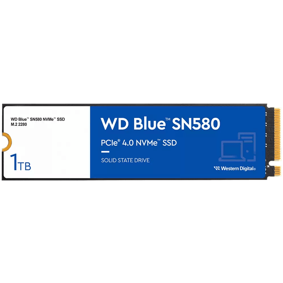 WD Blue SN580 NVMe SSD 1TB M.2 PCIe Gen4 "WDS100T3B0E-00CHF0"