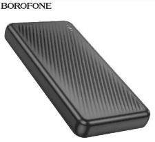 POWER BANK Borofone "BJ56", 10000mAh, 22.5W, 2 x USB; 1 x USB Type-C, 1 x Micro USB, total 2A, negru, "6941991111808"