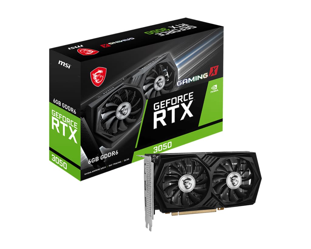 MSI GeForce RTX 3050 GAMING X 6GB GDDR6 96-bit 13xDP 1.4 2xHDMI 2.1 "GEFORCE RTX 3050 GAMING X 6G"