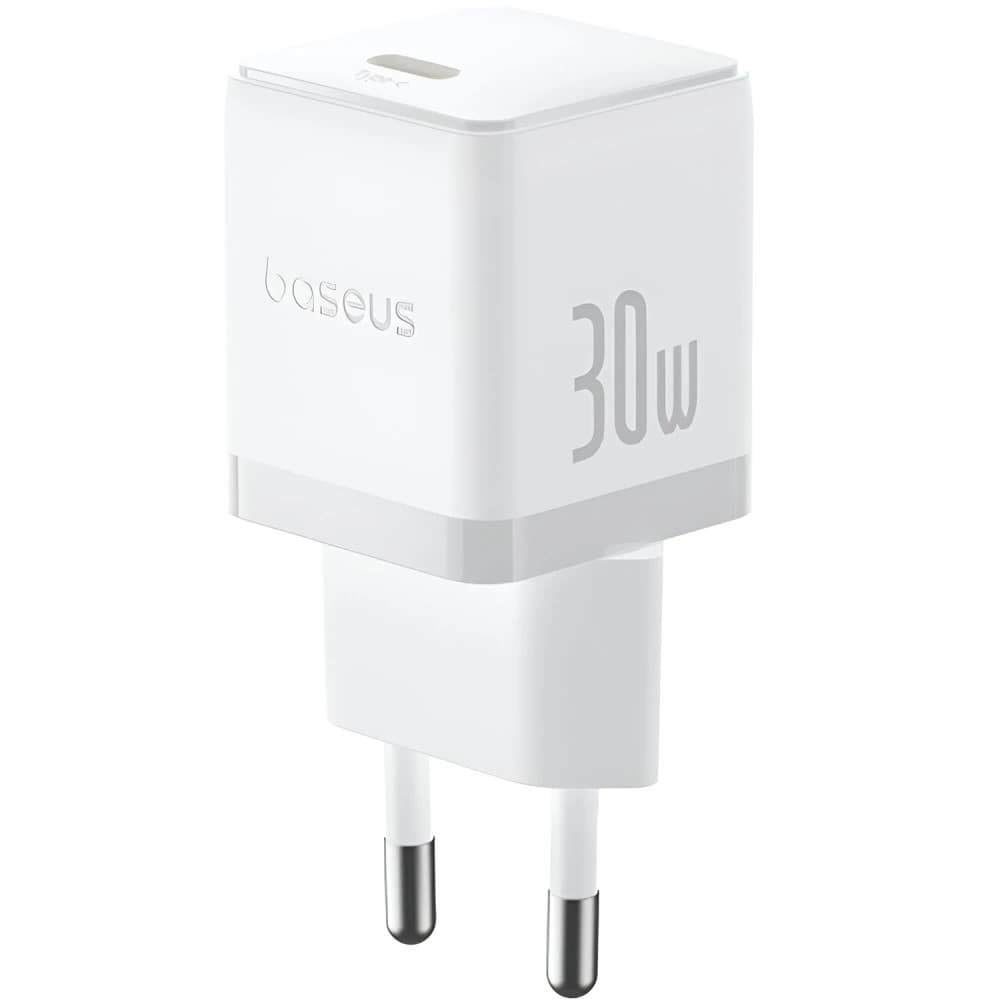 INCARCATOR retea Baseus Palm, Quick Charge 30W, 1 x USB Type-C 5V/3.0A, include cablu USB Type-C la USB Type-C 1m, alb "P10111605213-01" - 6932172677404