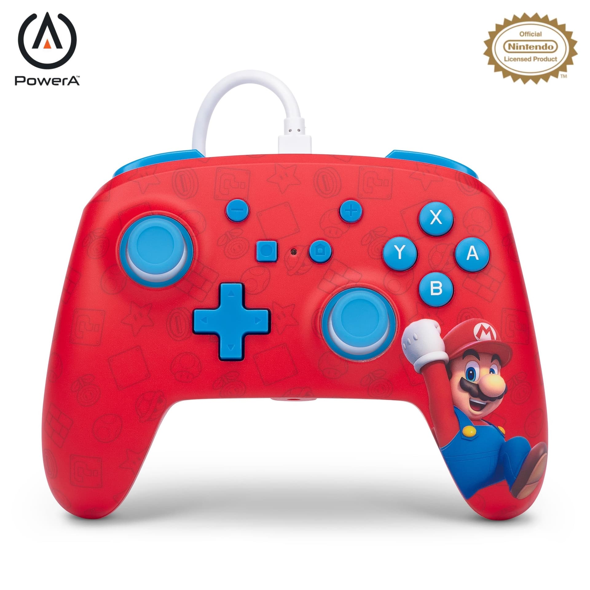 CONTROLLER PowerA, cu fir, pentru Nintendo, Woo-Hoo Mario, "NSGP0001-01"