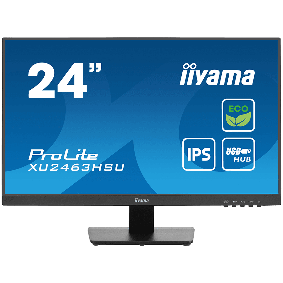 iyama ProLite XU2463HSU-B1 - LED monitor24" (23.8" viewable) 1920 x 1080 Full HD (1080p) @ 100 Hz IPS 250 cd/m2 1300:1 3 ms HDMI DisplayPort speakers black matte "XU2463HSU-B1"