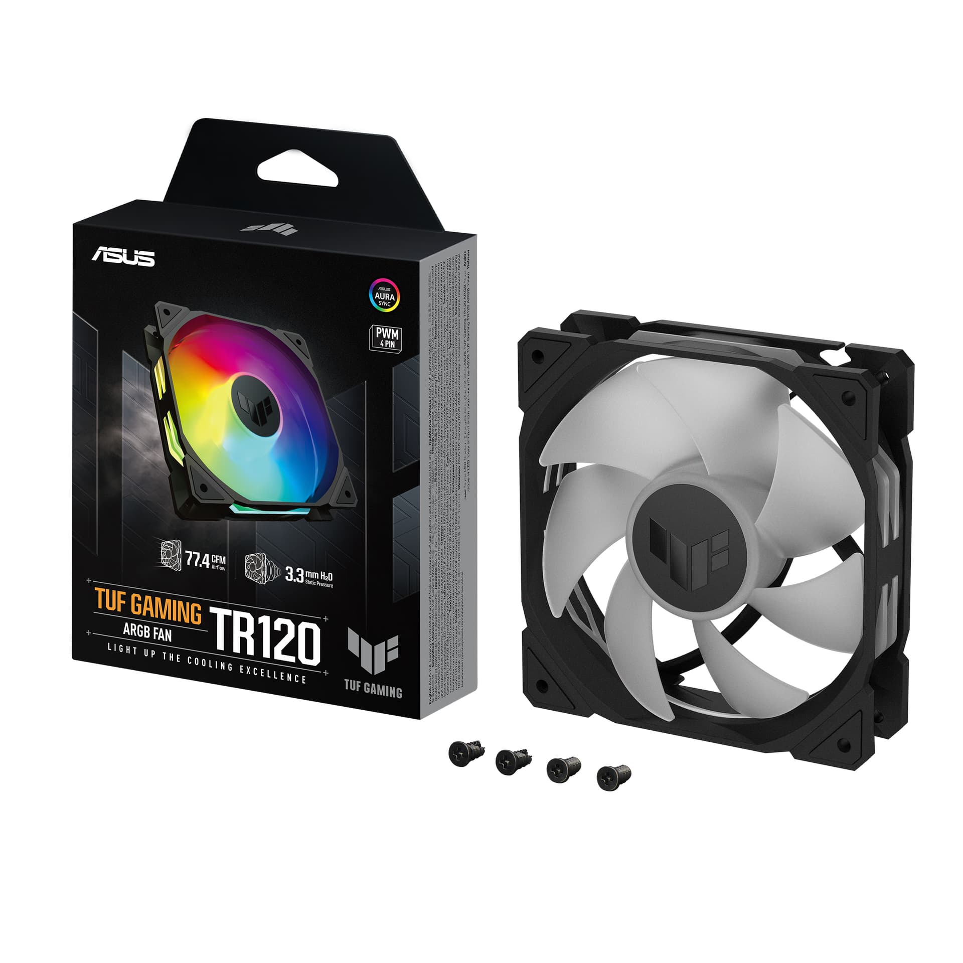 ASUS TUF GAMING TR120 ARGB, case fan (black/transparent) "90DA0090-B09000"