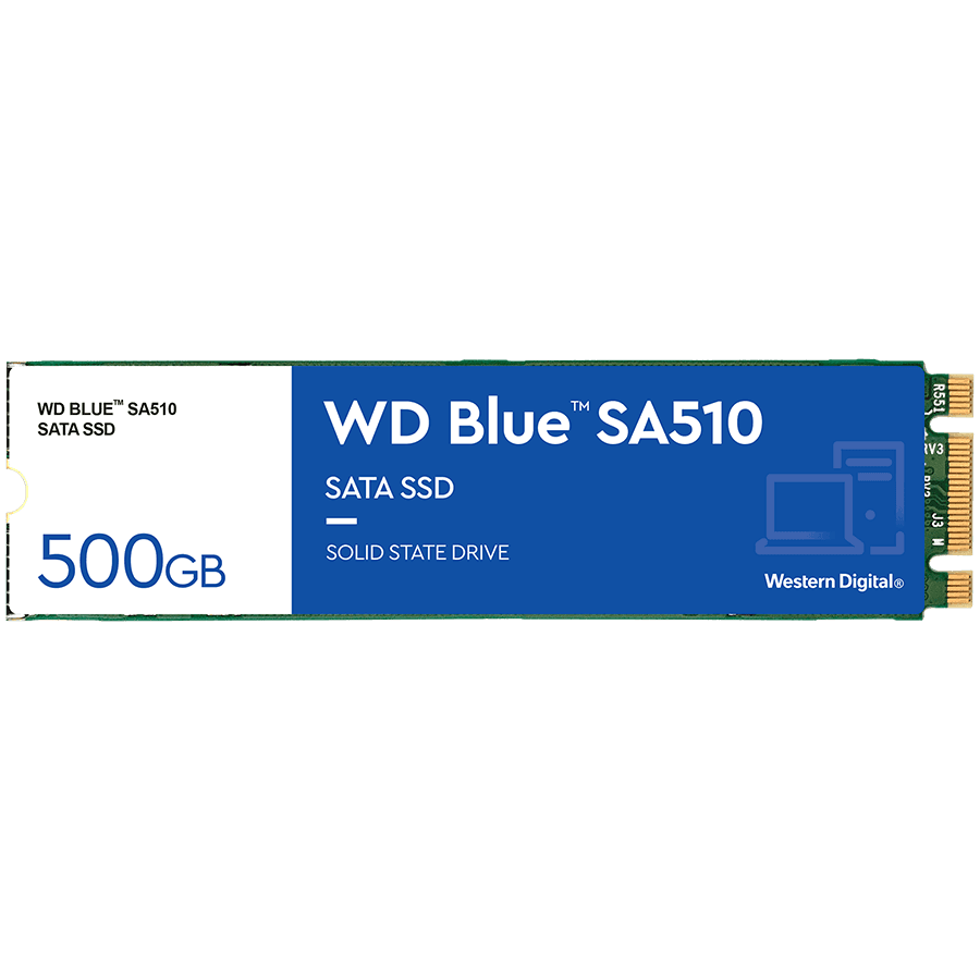 SSD WD Blue SA510 500GB SATA, M.2 2280, Read/Write: 560/510 MBps, IOPS 90K/82K, TBW: 200 "WDS500G3B0B-00AXS0"