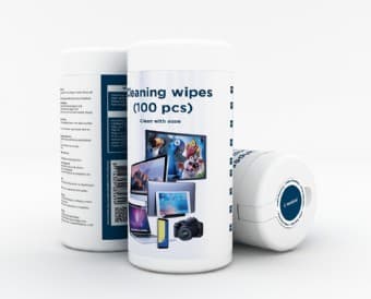 SET curatare GEMBIRD, 100 servetele pt. curatare LCD/TFT, 165x80mm, 70% alcool izopropilic, "CK-AWW100-01"