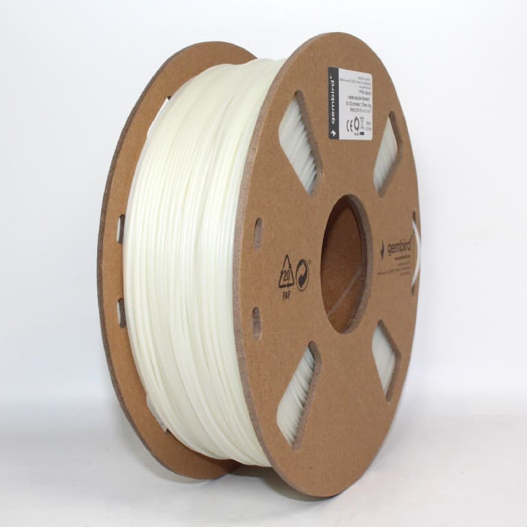 FILAMENT GEMBIRD pt. imprimanta 3d, PVA, 1.75mm diamentru, 1Kg / bobina, aprox. 345m, topire 168 grC, water soluble filament, natural, "3DP-PVA-01-NAT"