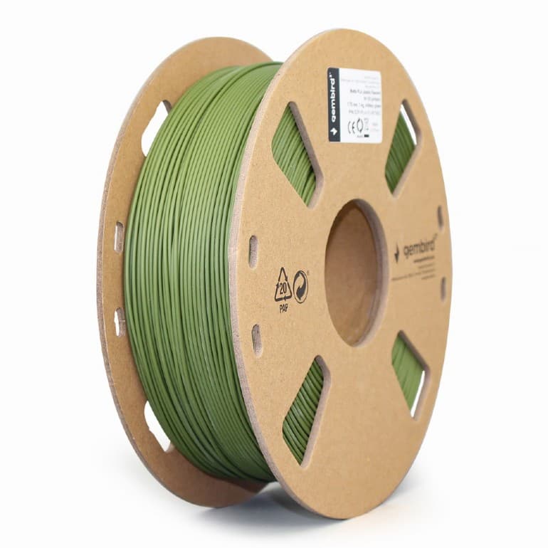FILAMENT GEMBIRD pt. imprimanta 3d, PLA, 1.75mm diamentru, 1Kg / bobina, aprox. 340m, topire 190-220 grC, military green, "3DP-PLA-01-MTMG"