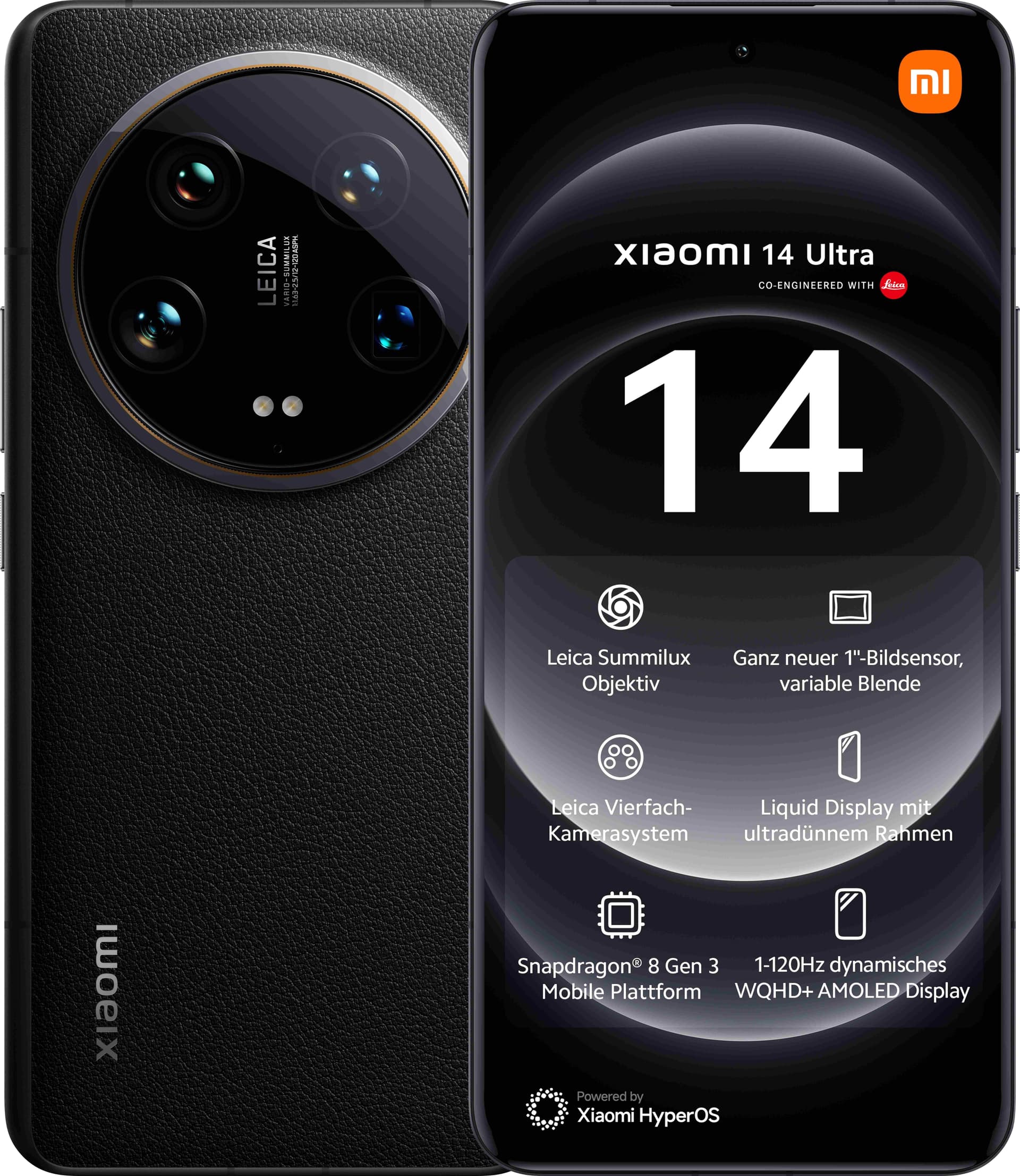 Smartphone 14 Ultra 512GB 16GB RAM 5G Dual SIM Black "MZB0G86EU"