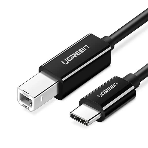 CABLU USB Ugreen pt. imprimanta, "US241" USB Type-C (T) la USB 2.0 Type-B (T), 1m, negru, "45034" - 6941876240340