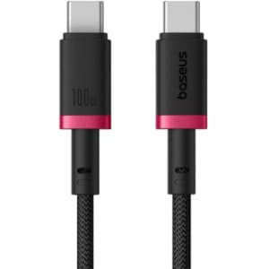 CABLU alimentare si date Baseus Dura, Fast Charging Data Cable pt. smartphone, USB Type-C la USB Type-C 100W, braided, 1m, rosu + negru "P10377803U01-01" - 6932172669829
