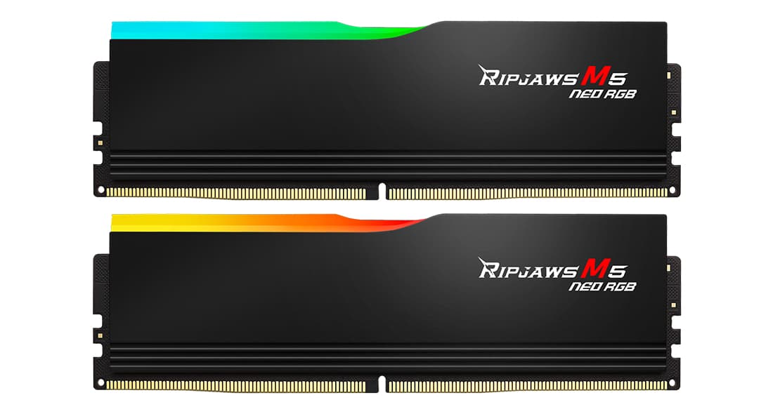 Memorie Ripjaws M5 Neo RGB 64 GB DDR5 6000 MHz CL 32 Dual Kit "F5-6000J3636F32GX2-RM5NRK"
