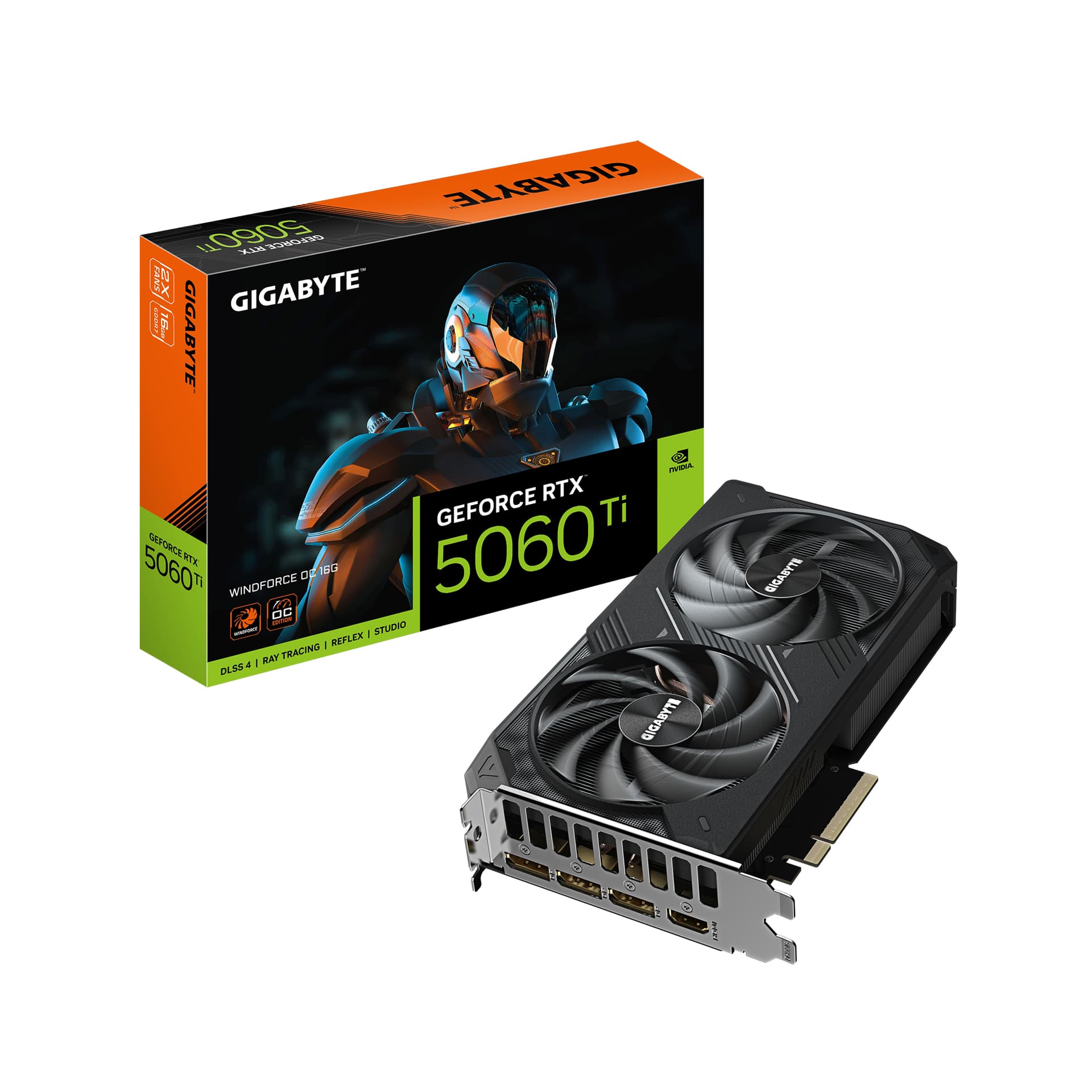Placa video Gigabyte RTX5060 TI Windforce OC 16GB GDDR7 HDMI 3xDP "GV-N506TWF2OC-16GD 1.0"
