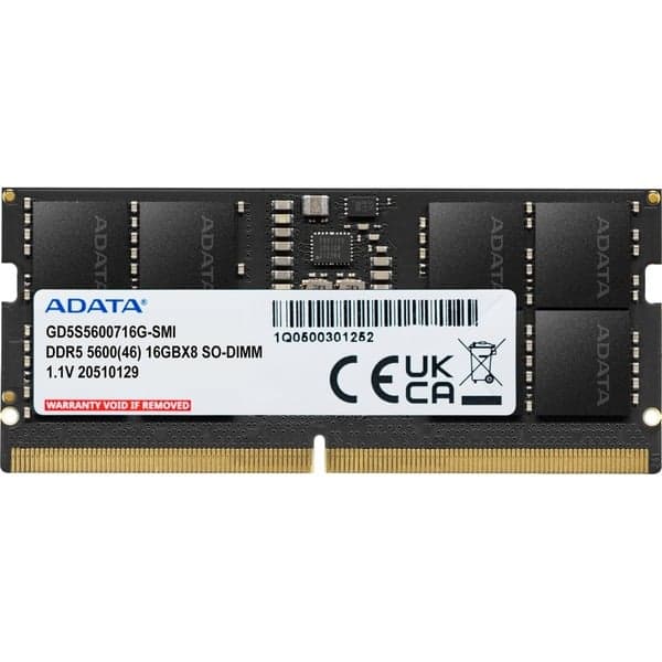 SODIMM Adata, 16GB DDR5, 5600 MHz, "GD5S5600716G-SMI"