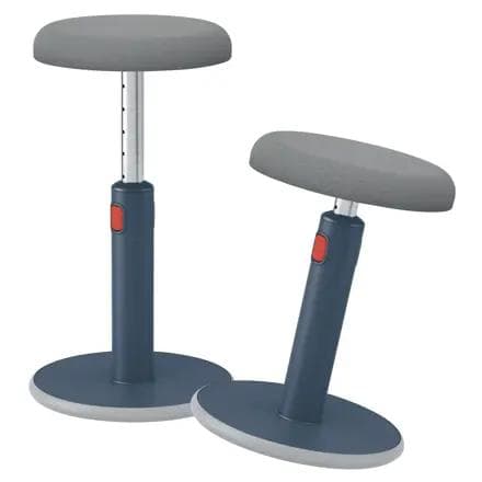 SCAUN ergonomic Leitz Ergo Cozy, pozitie sezut/ in picioare, inalt reglab 46-79 cm, 370x690x370 mm, baza rotunjita pt. rotire/leganare, sezut din spuma respirabila,anti-alunecare,5.5Kg,gri "65180089"