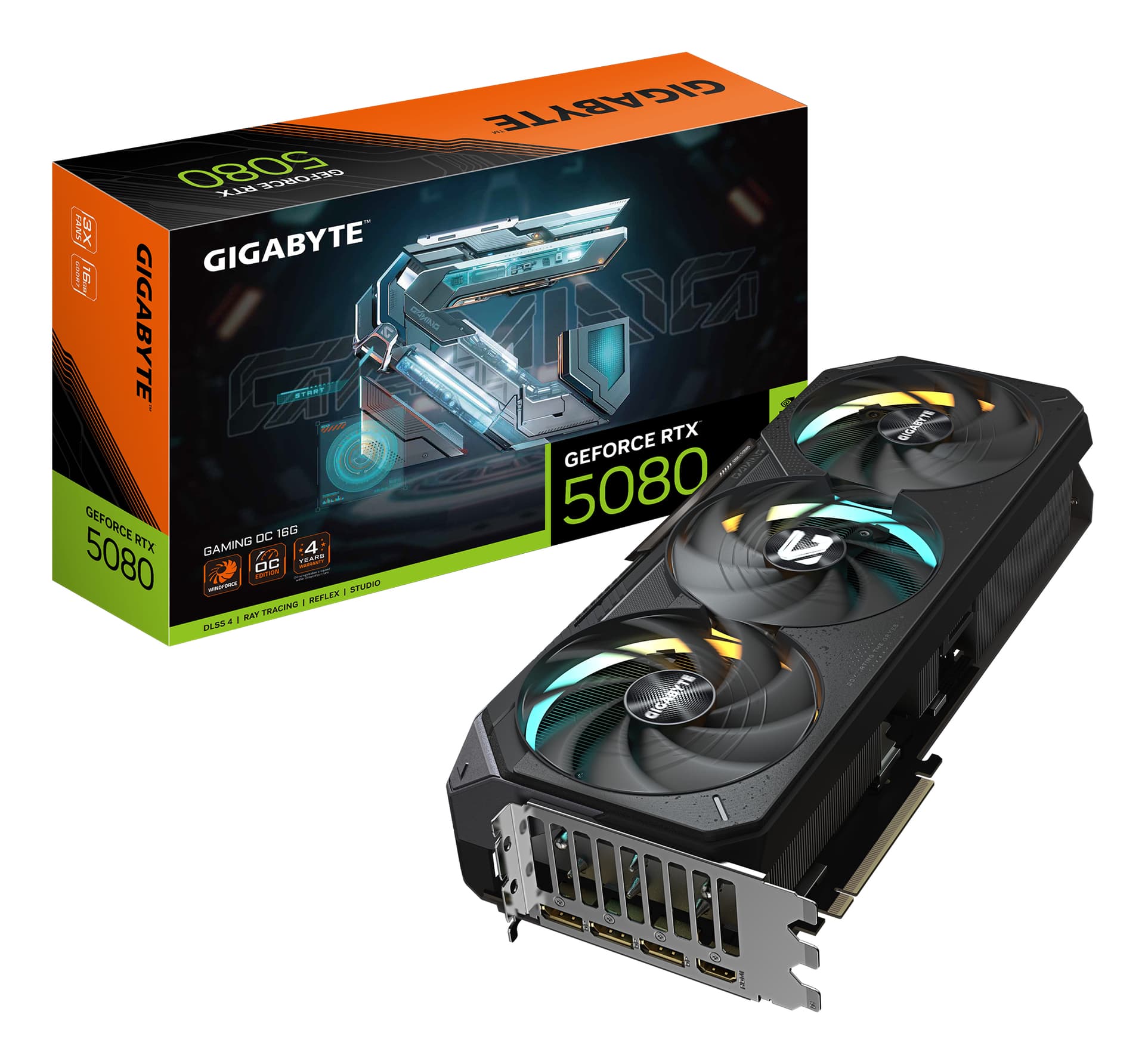 GIGABYTE GeForce RTX 5080 GAMING OC 16G, 256 bit, Negru "N5080GAMING OC-16GD"