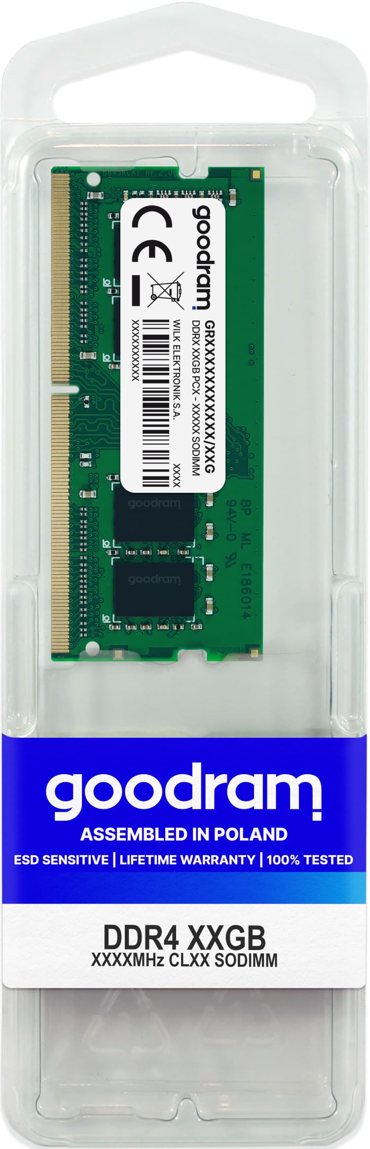 Memorie laptop SO DDR4 16GB PC 2666 CL19 GoodRam Single Rank retail "GR2666S464L19S/16G"