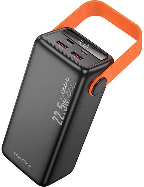 POWER BANK Borofone "BJ66", 40000mAh, 65W, 2 x USB; 1 x USB Type-C, total 5V/3A, negru "6941991115141"