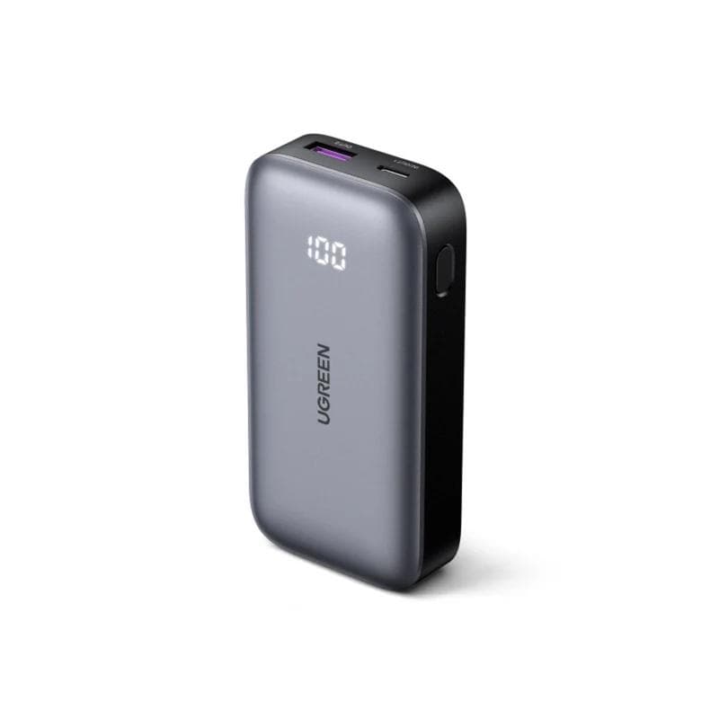 POWER BANK Ugreen, "PB502", 10000mAh, 30W, 1 x USB Type-C input/output, 1 x USB, display, gri, "25185" - 6941876221851