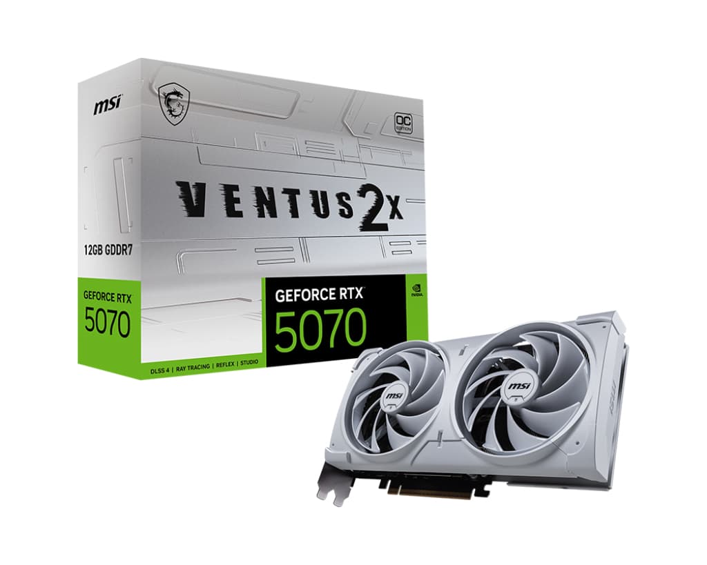MSI GeForce RTX 5070 12G VENTUS 2X OC WHITE "GeForce RTX 5070 12G VENTUS 2X OC WHITE"