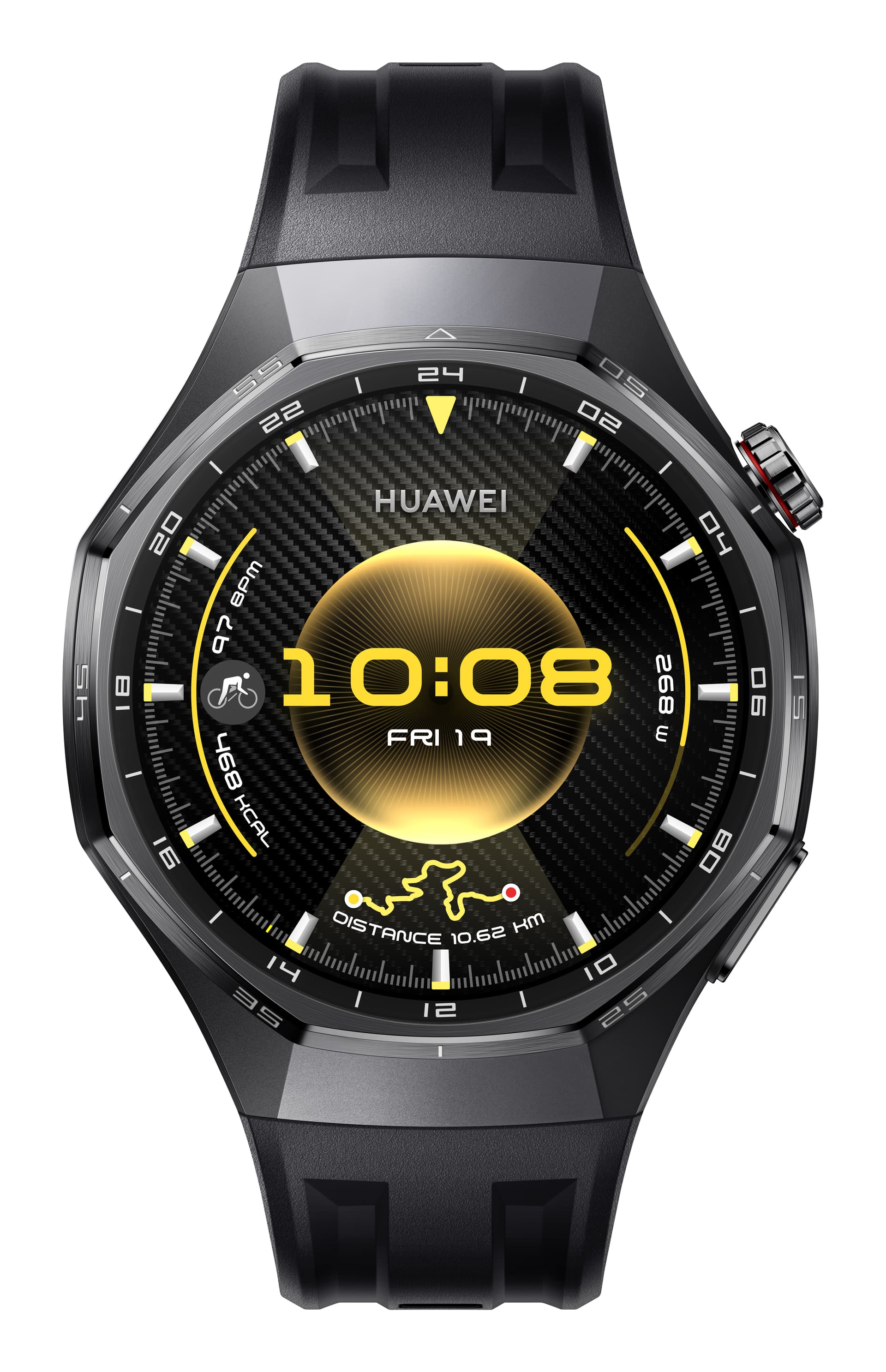 Smartwatch Watch GT 6 Pro, 46MM, Black Titanium Alloy Case, Black Fluoroelastomer Strap "55020FTU"