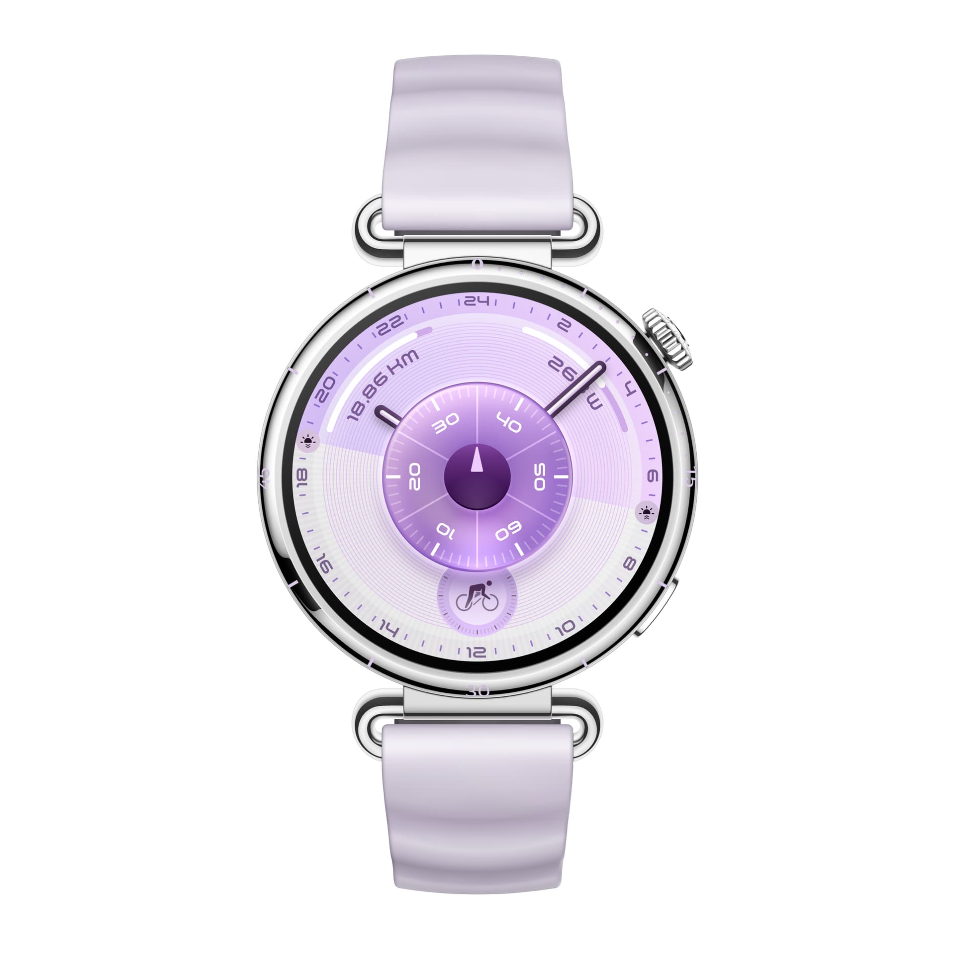 Smartwatch Watch GT 6, 41MM, Steel Stainless Steel Case, Purple Fluoroelastomer Strap "55020FTM"