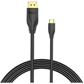 Cablu video Vention, USB Type-C la DisplayPort(, 2m, rezolutie 4K la 60Hz, PVC, negru, "CGYBG" - 6922794756038