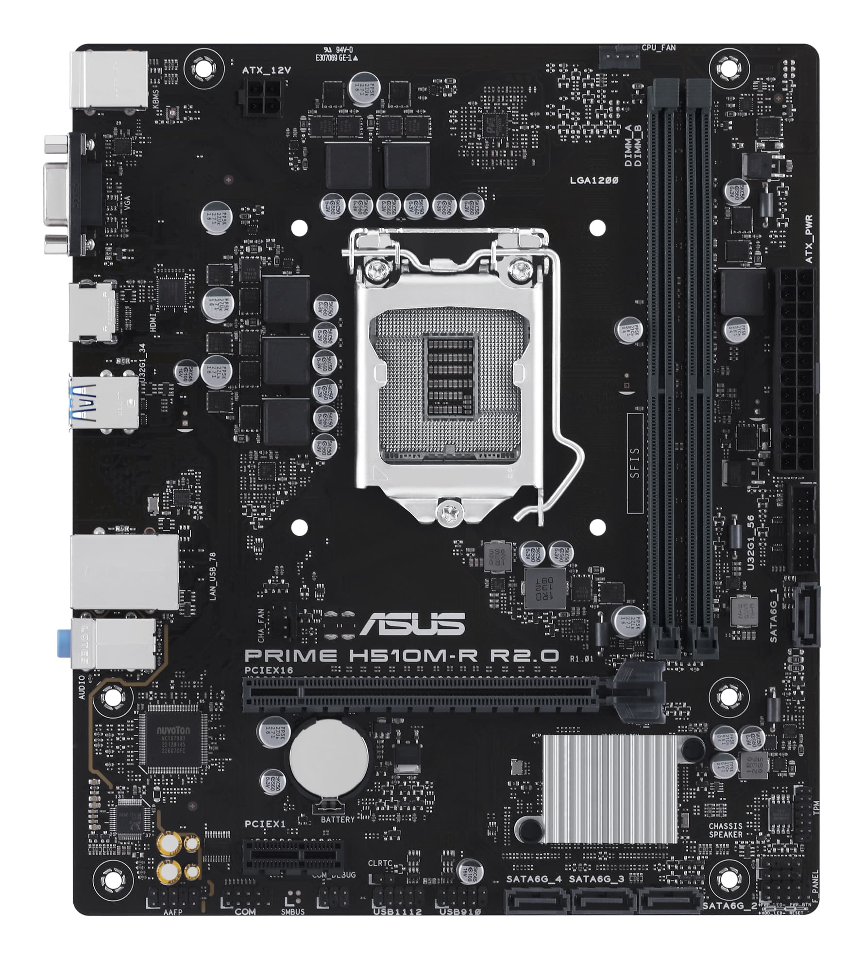 Placa de baza MB ASUS Intel 1200 PRIME H510M-R R2.0-SI "90MB1EX0-M0ECY0"