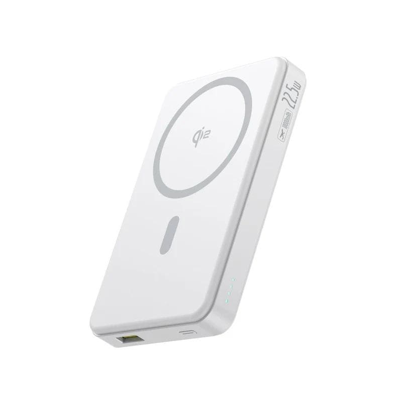 POWER BANK Baseus Airpow 2 Qi2 Magnetic, 1 x USB Type-C, 1 x USB, include cablu USB Type-C la USB Type-C 20V/3A 30cm, capacitate 10000mAh 22.5W, alb "P10080000213-00" - 6932172676995
