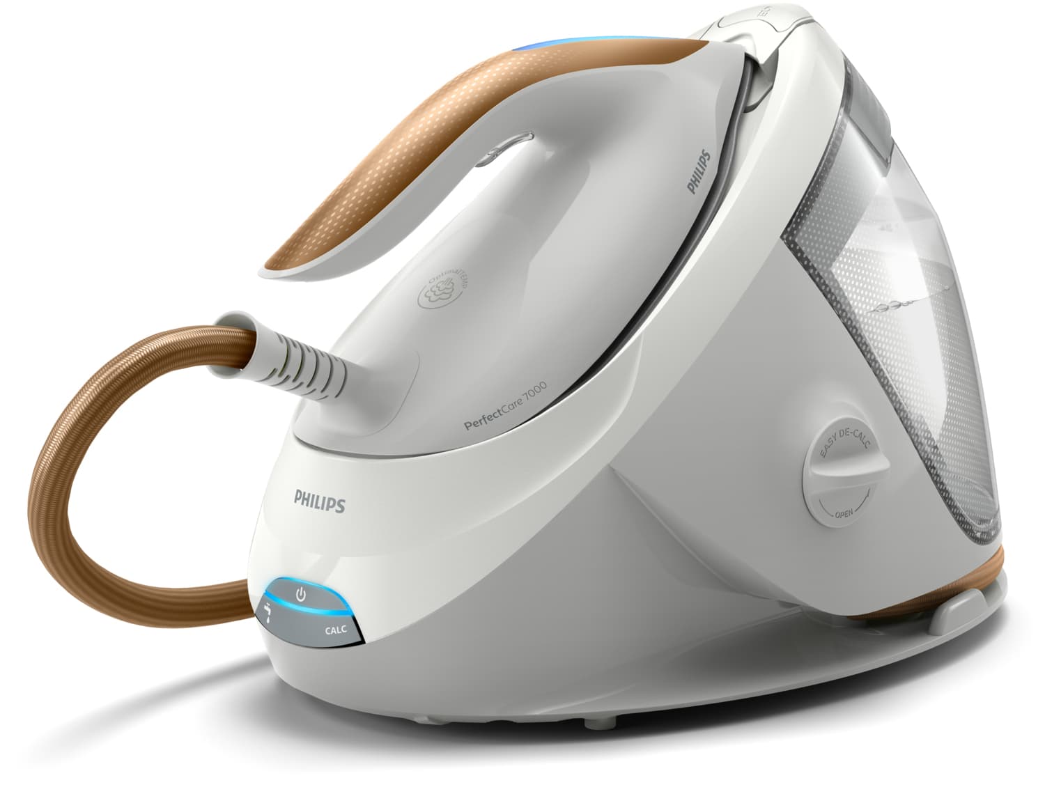 Statie de calcat PSG7040/10 2100W, 600g/min, 1.8l, talpa SteamGlide Elite, alb-auriu "PSG7040/10"
