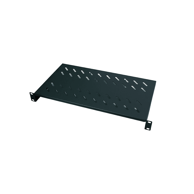 RAFT FIX LOGILINK 1U pentru rack 19", adancime 300mm, sarcina maxima 15Kg, vopsea antistatic, otel 1.1mm, fixare frontala, M6 kit montare, black, "SF1C40B"
