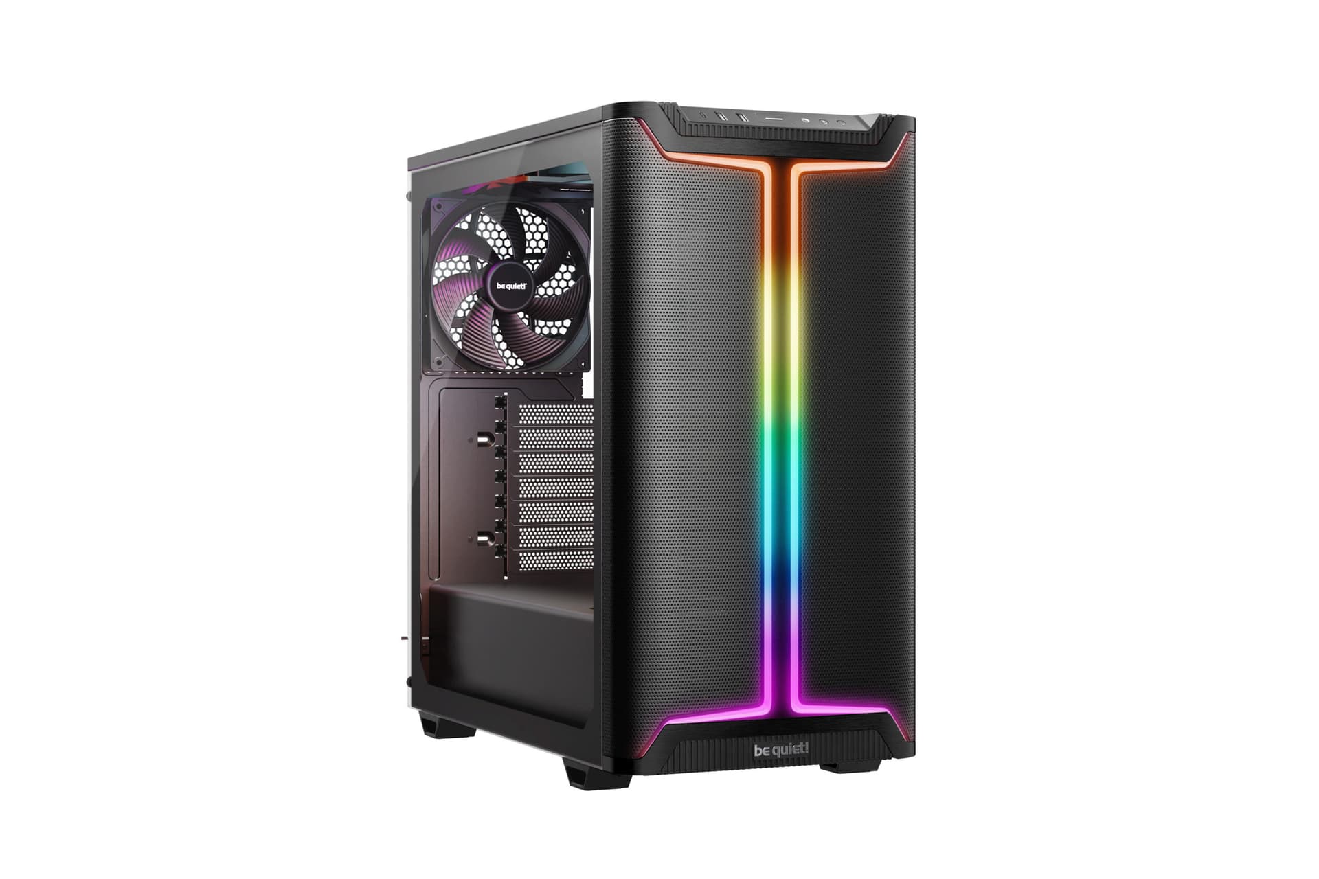 CARCASA be quiet "PURE BASE 501 DX", middle tower, gaming, fara sursa, suporta 6xfan, 3xfan inclus, PSU shroud, USB Type-C x 1, USBx2, audio+mic, 7 sloturi expansiune, negru, "BGW76"