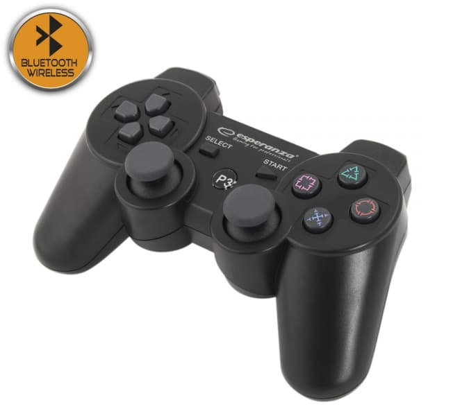 Gamepad Esperanza Marine EGG109K cu vibratii Bluetooth PS3 Negru "EGG109K"