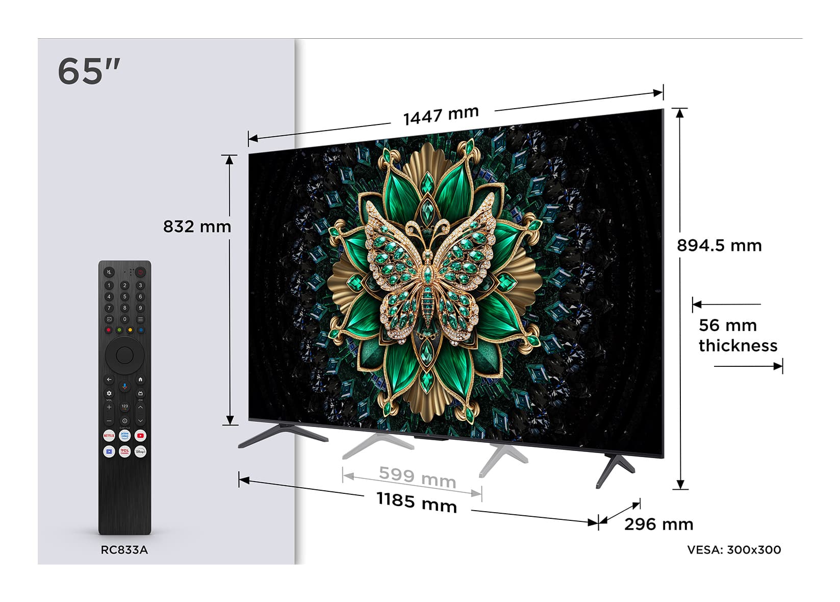 Smart TV QD-MiniLED 65C6K Seria C6K 164cm 4K UHD HDR "65C6K"